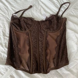 Urban outfitters brown corset